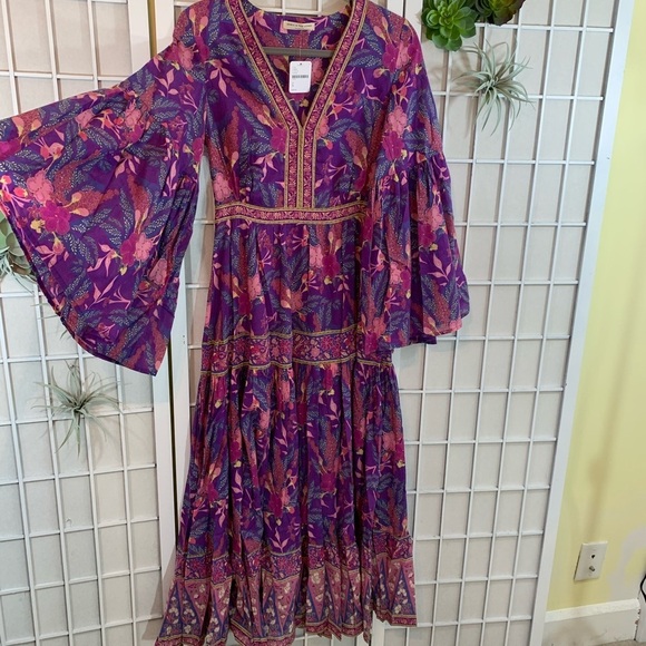 Spell Boho Floral Bianca Gown NWT - Picture 5 of 8